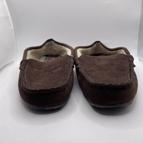 Vineyard Vines Loafer Slippers Men’s Size 10 Brown Fuzzy Comfort Pajama Sleep - Picture 2 of 6